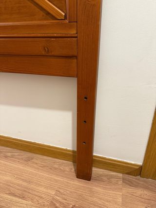 Cabecero cama madera marrón 145cm madera maciza 