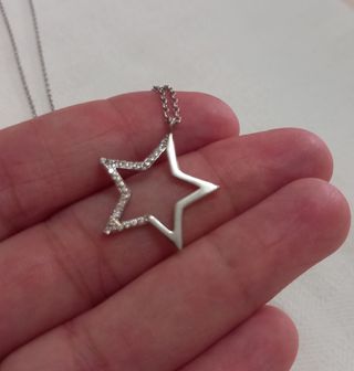 Colgante con cadena Estrella Plata