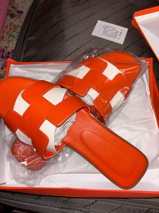 Sandalias tipo Hermès - Naranja