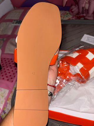 Sandalias tipo Hermès - Naranja