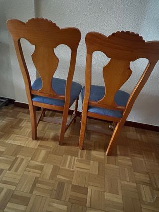 2 Sillas Comedor Madera - Azul