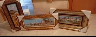 3 Quadri paesaggistici - oro
