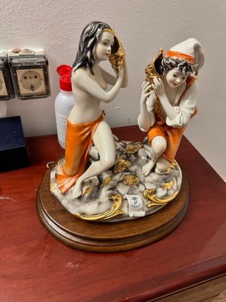 ESPECTACULAR ESCULTURA CAPODIMONTE FIRMADA GELLE