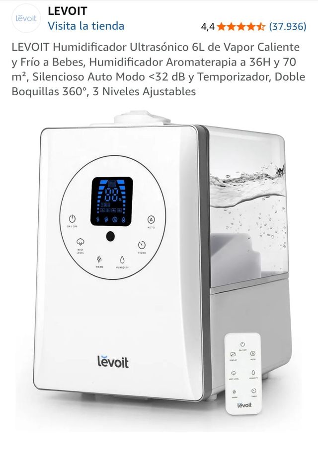 Humidificador LEVOIT ultrasónico 6L