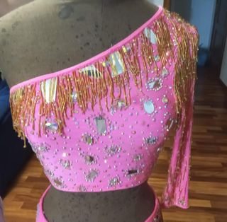 Vestito per ballo sportivo per bambina 2 pezzi XXS rosa