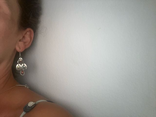 Pendientes multicolor plata