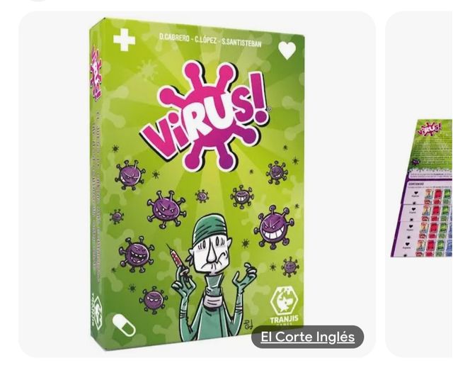 Juego de mesa Virus. Solo abierto.