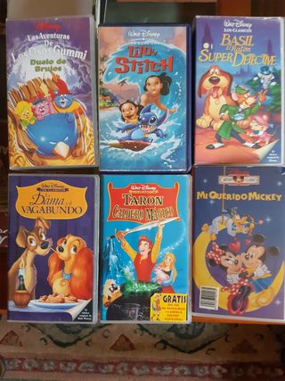 6 VHS Disney clásicos Español