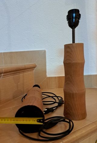 2 Lámparas Mesa Madera - Estilo Nórdico