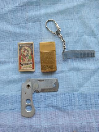 Antiguo set afeitado de barbero