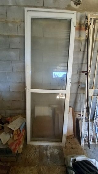 Puerta aluminio blanco - 1 hoja