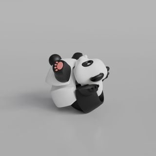 Llavero panda articulado en 3D