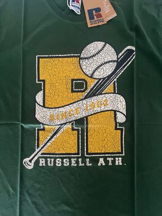 Talla L. Camiseta de algodón RUSSELL ATHLETIC 