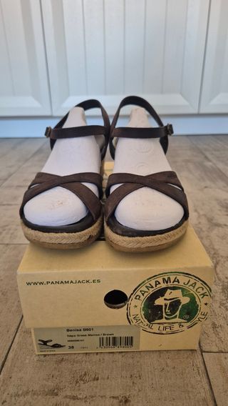 Sandalias Panama Jack Marrón 38
