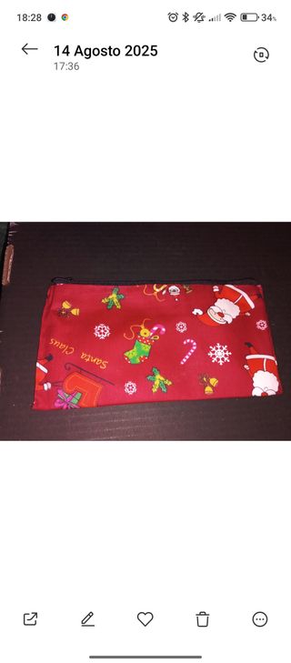 Neceser navideño rojo