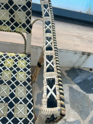 Conjunto jardín mimbre beige