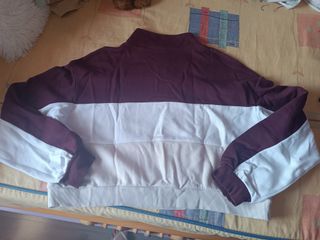 Sudadera H&M cropped marrón beige - Talla L