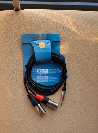 Cable REAN de minijack a 2 XLR Macho