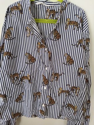 Camisa rayas azules y blancas