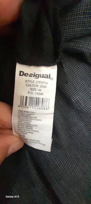 Gonna corta Desigual nera e blu