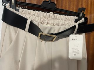 Pantalones palazzo beige