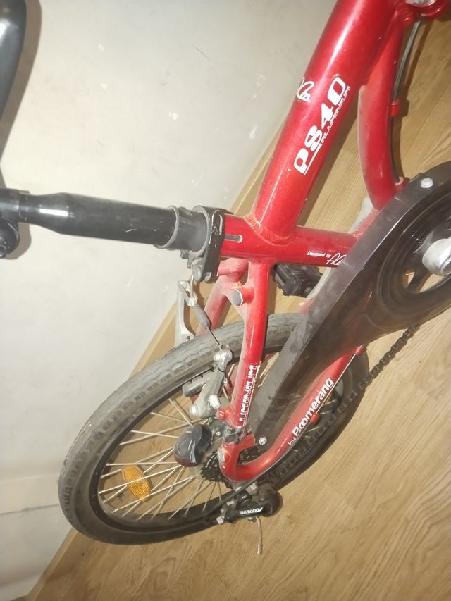 Bicicleta plegable boomerang.