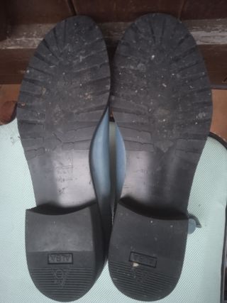 Botines cuero azul -talla 38