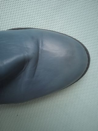 Botines cuero azul -talla 38