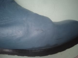Botines cuero azul -talla 38