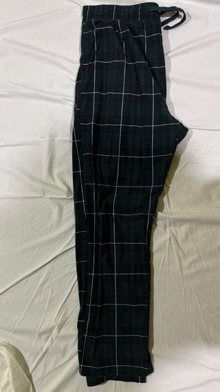 Pantalones pijama cuadros verdes