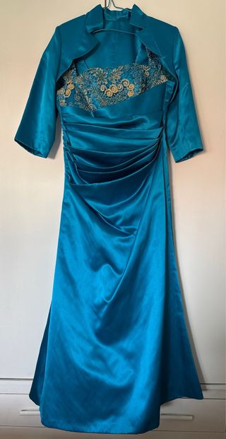 Traje turquesa invitada boda