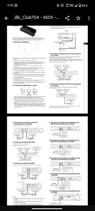 JBL Club 4505 5ch 500W Sub – FUNCIONANDO PERFECTO