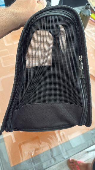 Transportín gato - Tela negra