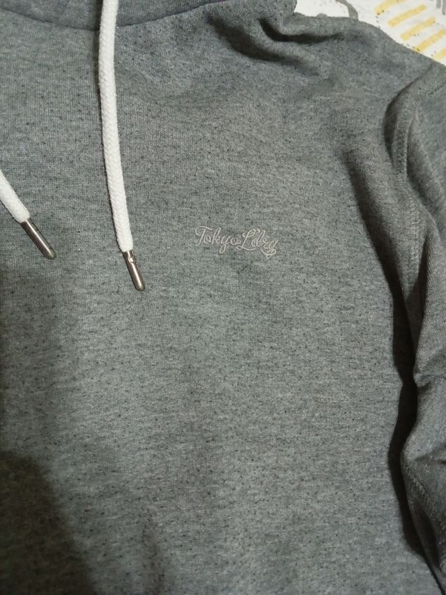 Sudadera gris con capucha