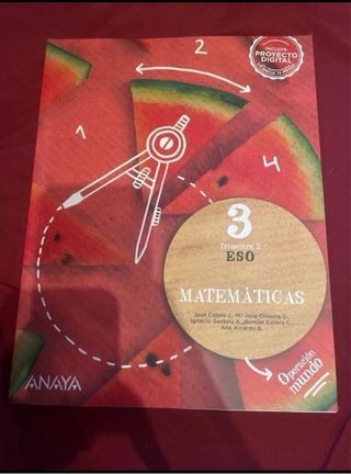 Libros matemáticas 3° ESO