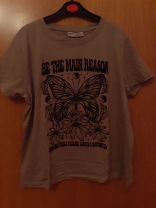 Camiseta Pull & Bear M Caqui