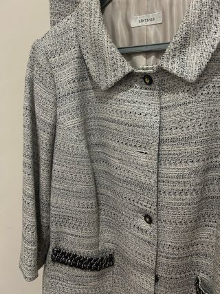 Traje chaqueta Síntesis beige-gris