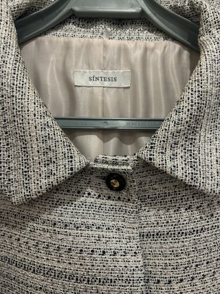 Traje chaqueta Síntesis beige-gris