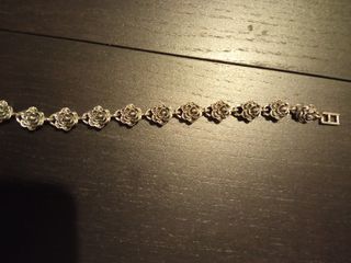 Pulsera Flores Plata