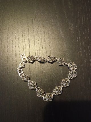 Pulsera Flores Plata