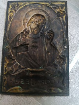 Placca / ciondolo sacra antica in bronzo,valuto of