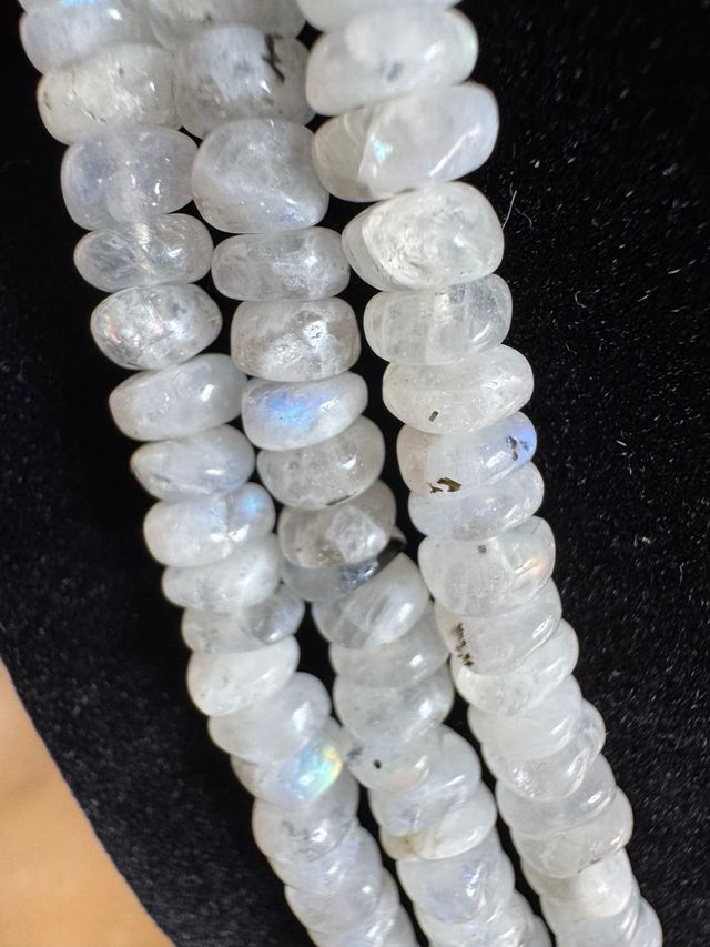 Collana Indiana a 3 fili in Pietra di Luna 