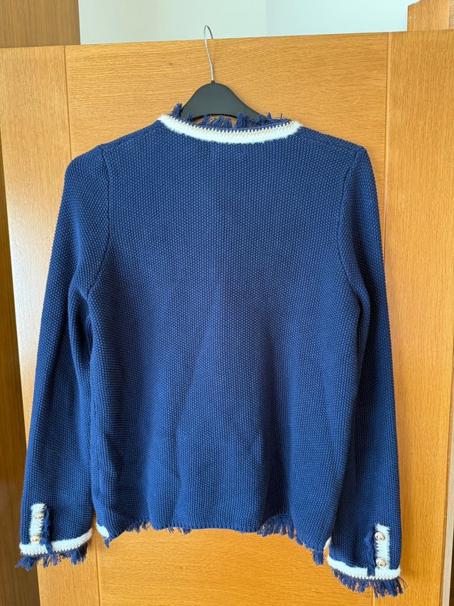 Chaqueta punto azul marino