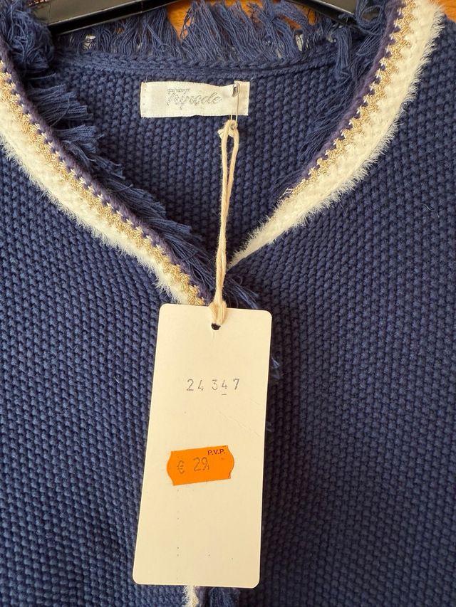 Chaqueta punto azul marino