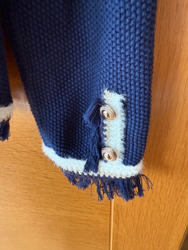 Chaqueta punto azul marino