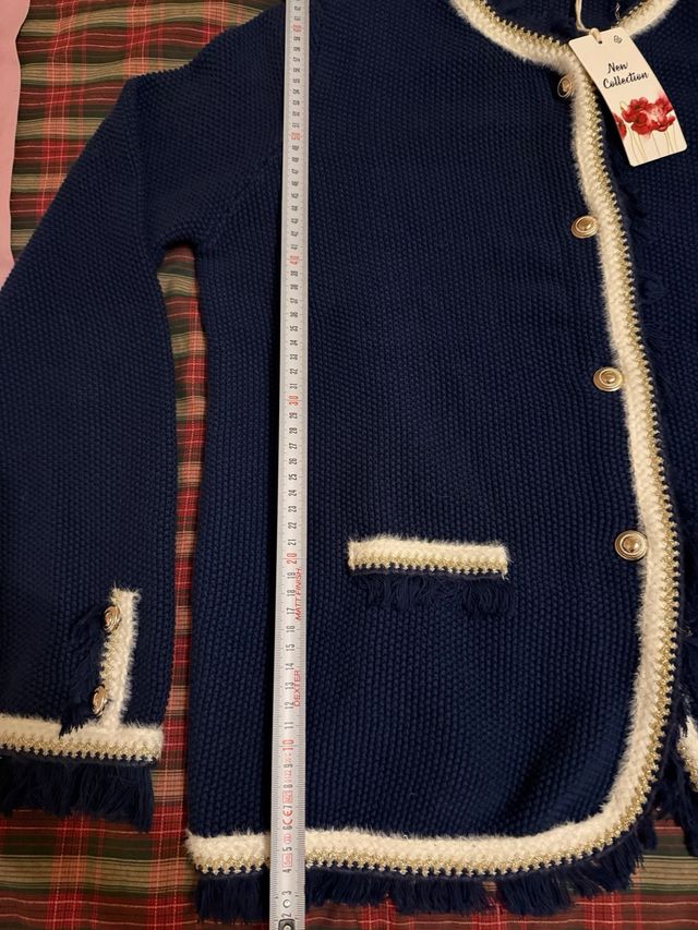 Chaqueta punto azul marino