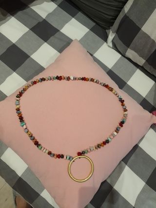 Collar BIMBA Y LOLA dorado multicolor. 