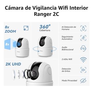Cámara Imou WiFi 2K - Vigilancia 360º