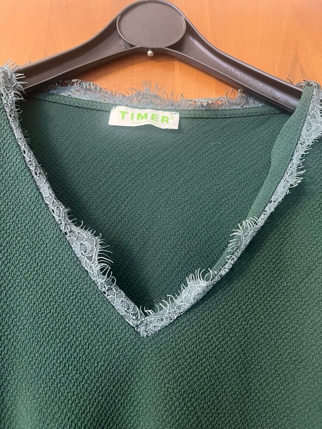 Maglia verde TIMER manica 3/4