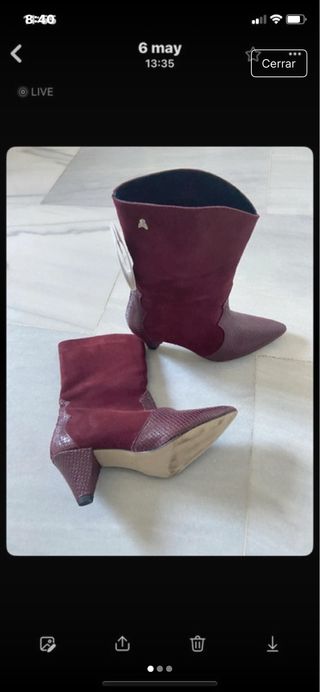 Botines Scalpers mujer rojos